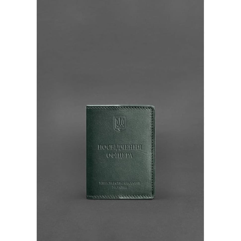 Leather cover for officer ID 9.0 green