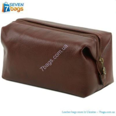 Chic cosmetic case Firenza, made of genuine leather, unisex