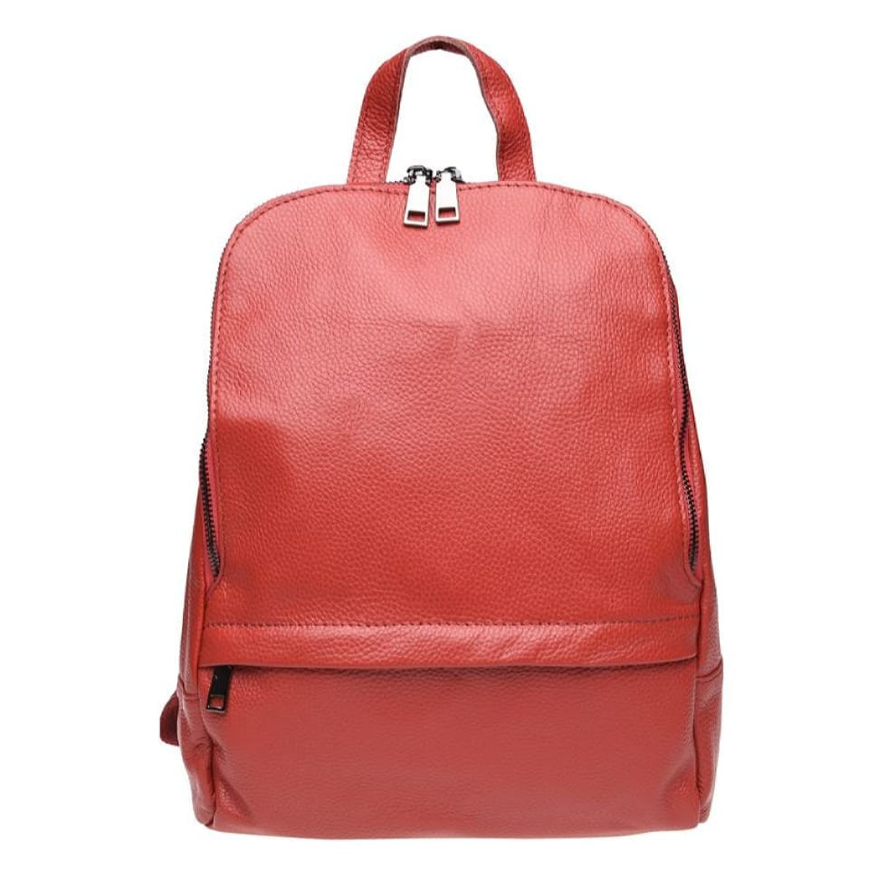 Жіночий шкіряний рюкзак Keizer K18833-red