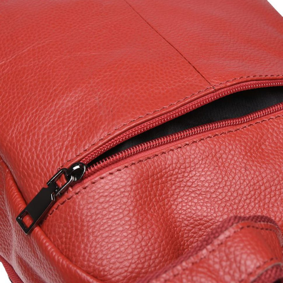 Жіночий шкіряний рюкзак Keizer K18833-red
