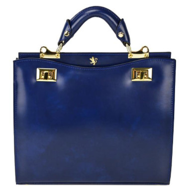 Pratesi RBL150/32 - Anna Maria Luisa de' Medici Medium Lady Bag in cow leather Radica Blue