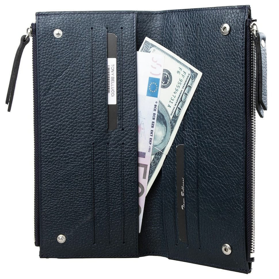 Гаманець жіночий шкіряний Tony Bellucci T860-1170 синій флотар