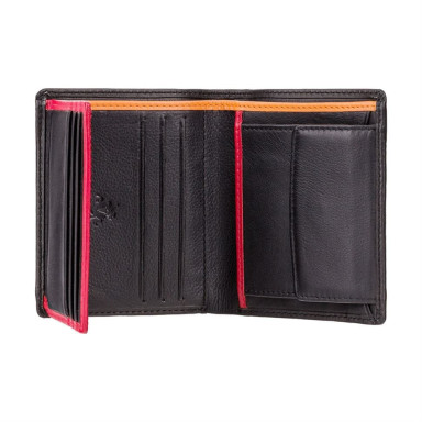 Men's wallet Visconti BD22 Dr. No (Black Red Orange)