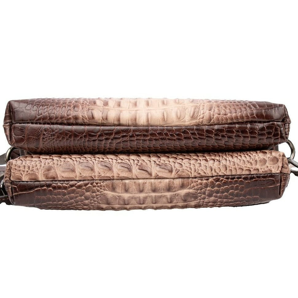 Сумка жіноча шкіряна Desisan 2010-4228 бежевий кроко