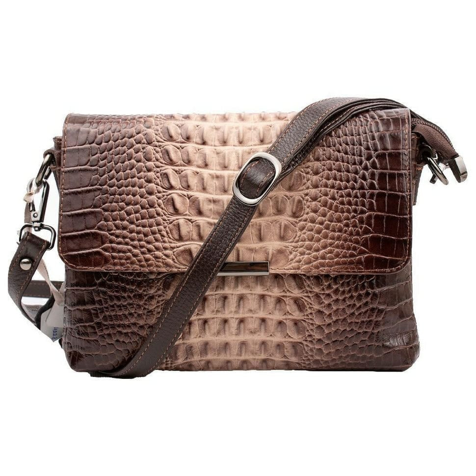 Сумка жіноча шкіряна Desisan 2010-4228 бежевий кроко