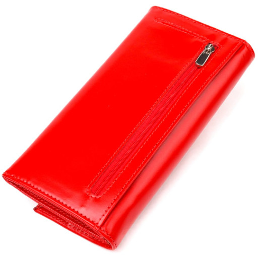 Жіночий яскравий гаманець з натуральної гладкої шкіри CANPELLINI 21626 Червоний