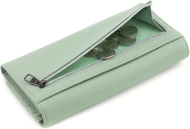 Стильный женский кошелек на магнитах Marco Coverna W002 Light Green