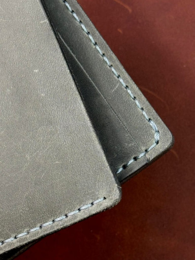 Men`s Bifold Wallet Made of Genuine Leather Crazy Horse (Gray)