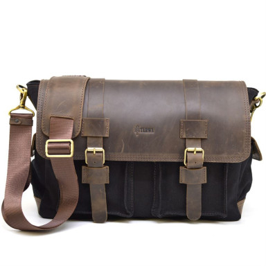 Tarwa RAc-6690-4lx Crazy Canvas and Leather Shoulder Bag