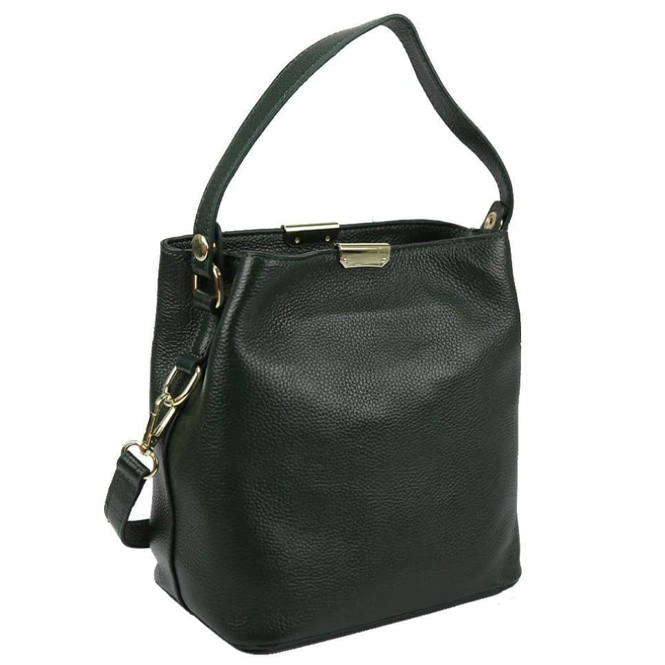 Женская кожаная сумка зеленого цвета Riche F-A25F-FL-89012WGR