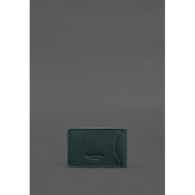 Leather cover for DSNS ID with pocket, green