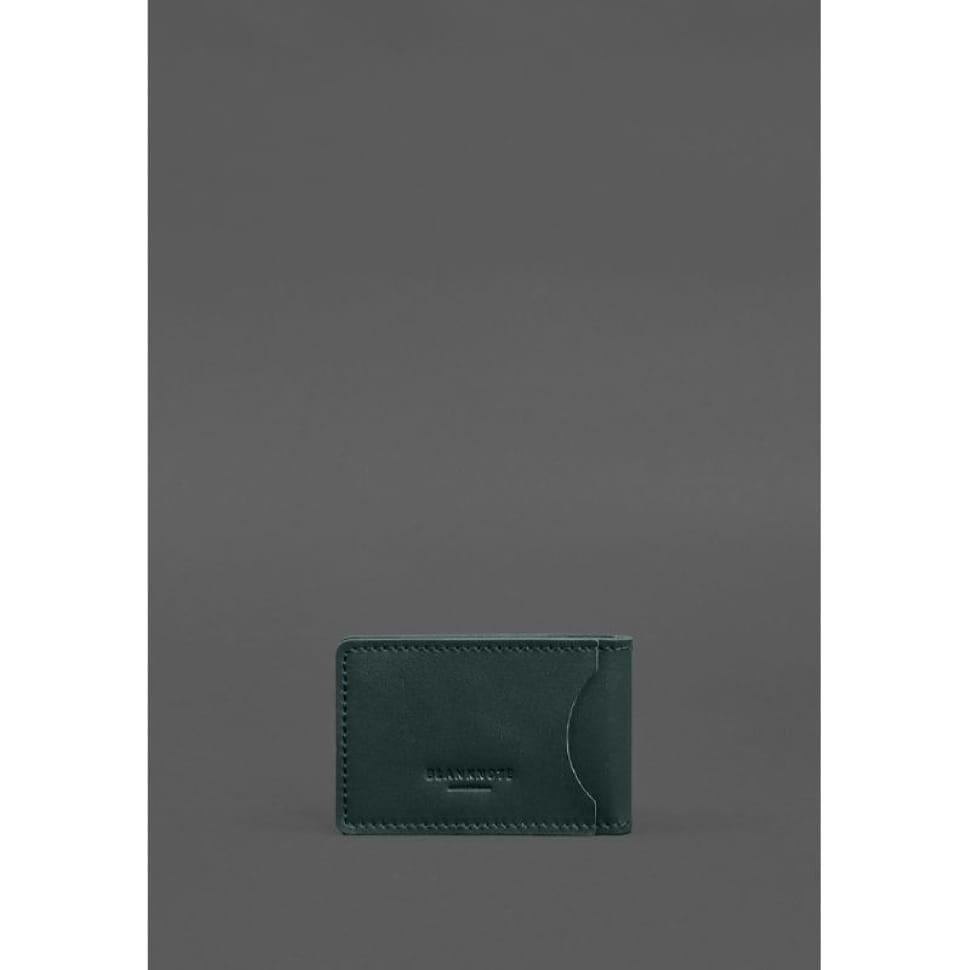 Шкіряна обкладинка на посвідчення ДСНС із кишенею зелена