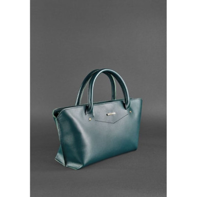 Women's leather Midi bag green