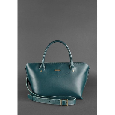 Women's leather Midi bag green