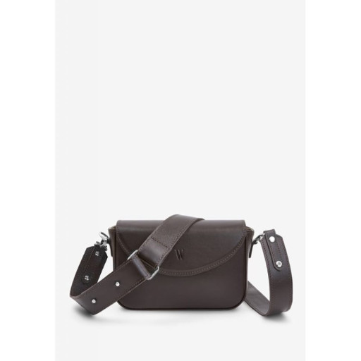 Жіноча шкіряна сумка Molly темно-коричнева