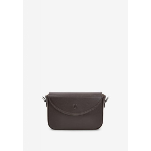 Жіноча шкіряна сумка Molly темно-коричнева