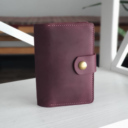 Шкіряна обкладинка для документів BGS бордова BGS3285