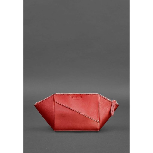 Жіноча шкіряна косметичка Червона