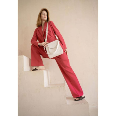 Women's leather bag Stella white