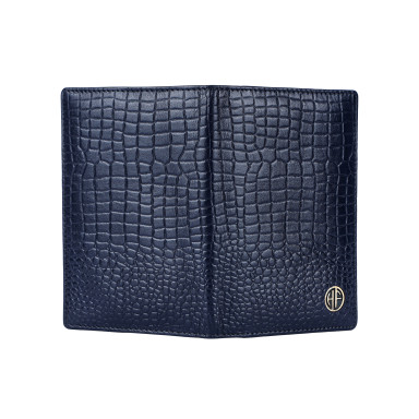 Hammonds Flycatcher PH602 Croc Blue Leather Document Cover