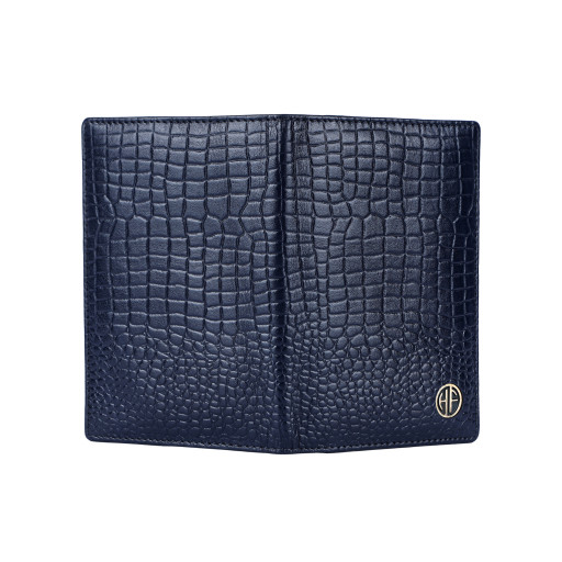 Шкіряна обкладинка для документів Hammonds Flycatcher PH602 Croc Blue (Синій)