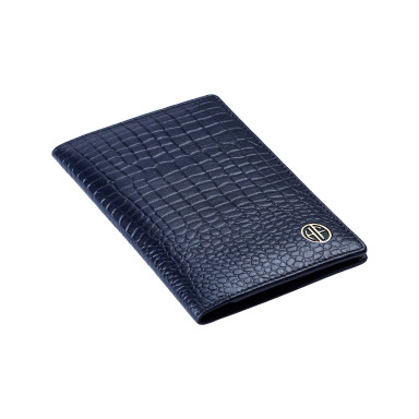 Hammonds Flycatcher PH602 Croc Blue Leather Document Cover
