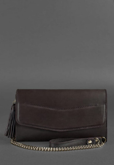 Alice womens leather bag dark brown Crust