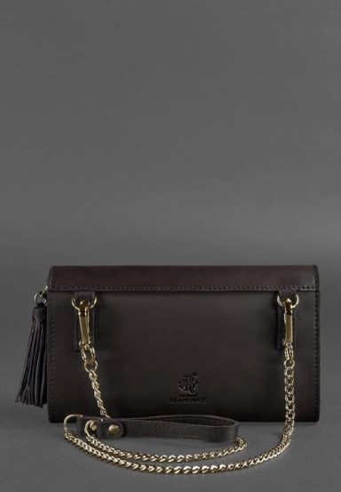 Alice womens leather bag dark brown Crust