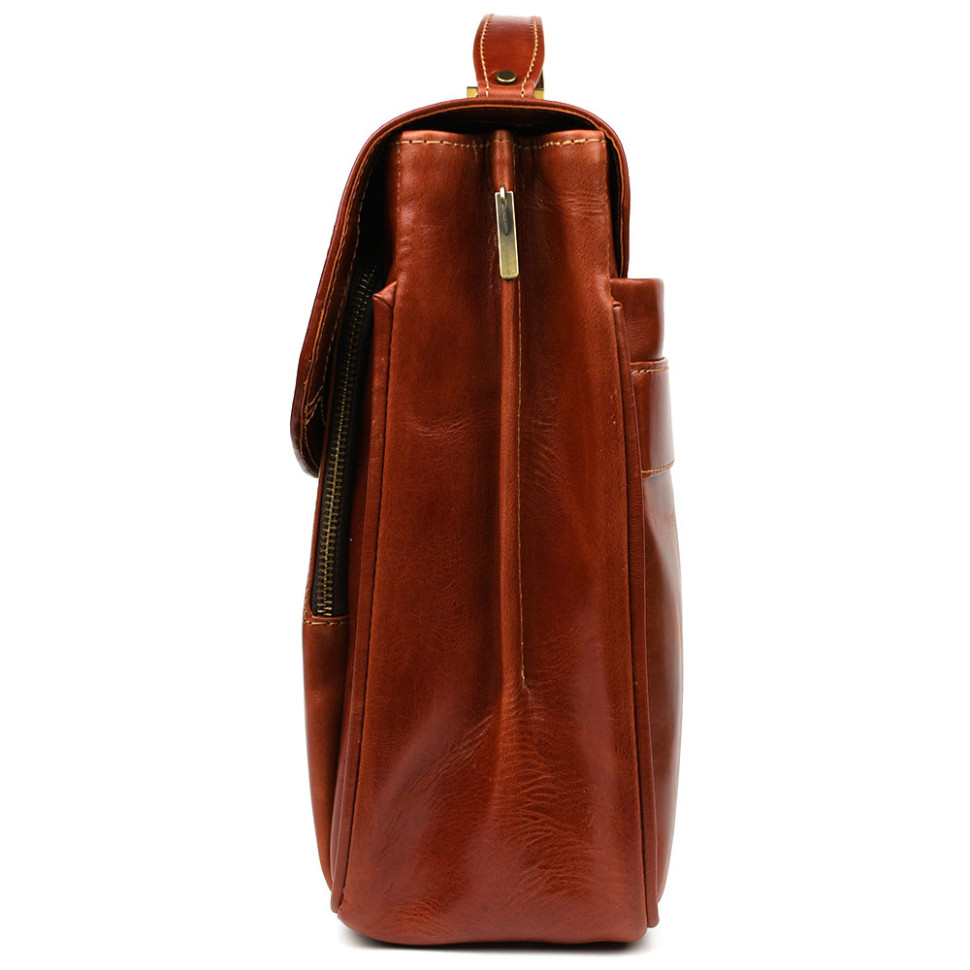 Шкіряний чоловічий портфель на два відділення TARWA GBord-2067-4lx бордовий