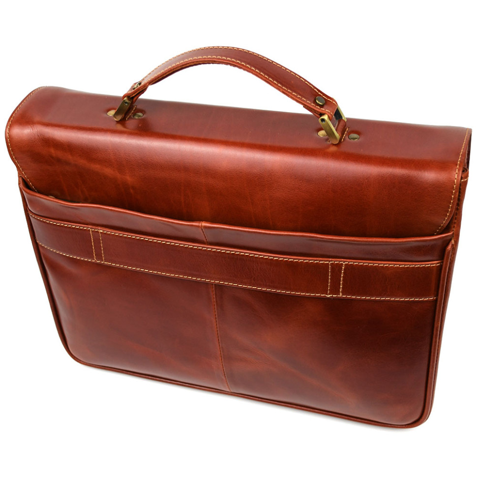 Шкіряний чоловічий портфель на два відділення TARWA GBord-2067-4lx бордовий