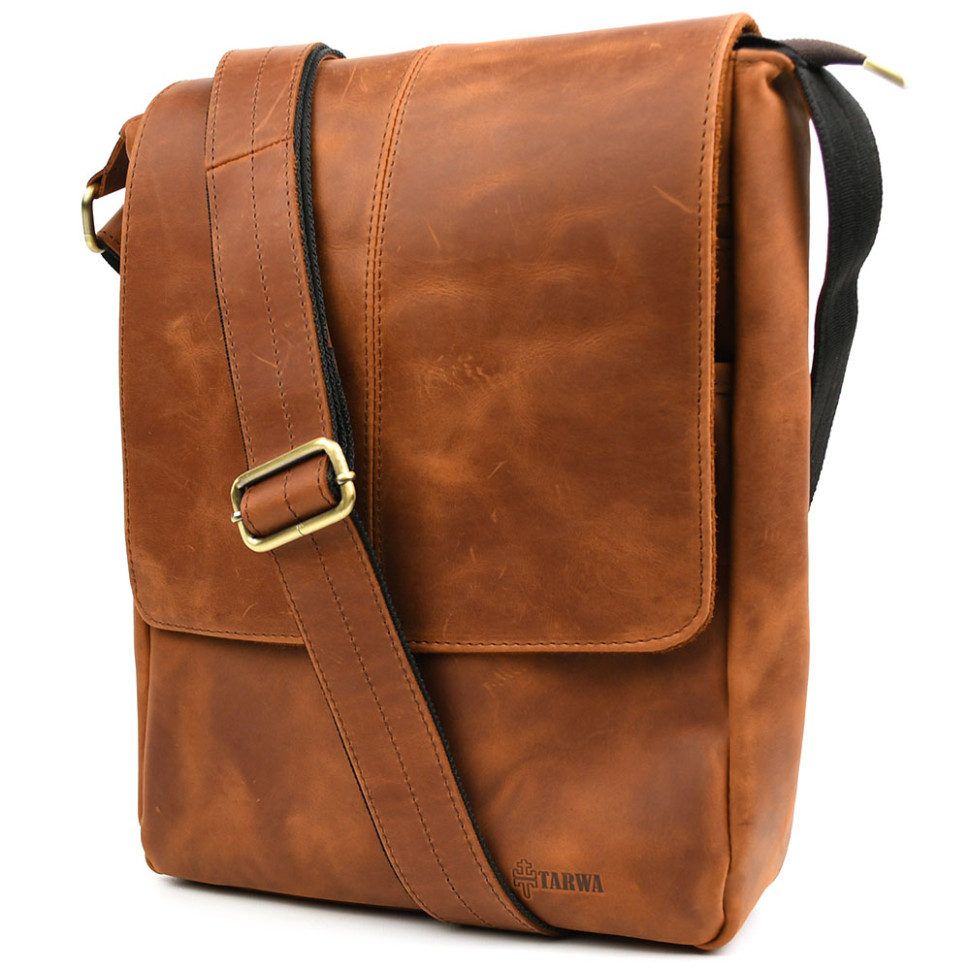 Чоловіча шкіряна сумка А4 через плече RB-1501-3md TARWA crazy horse