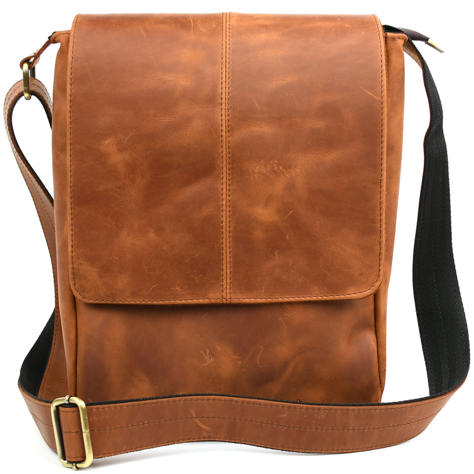 Чоловіча шкіряна сумка А4 через плече RB-1501-3md TARWA crazy horse