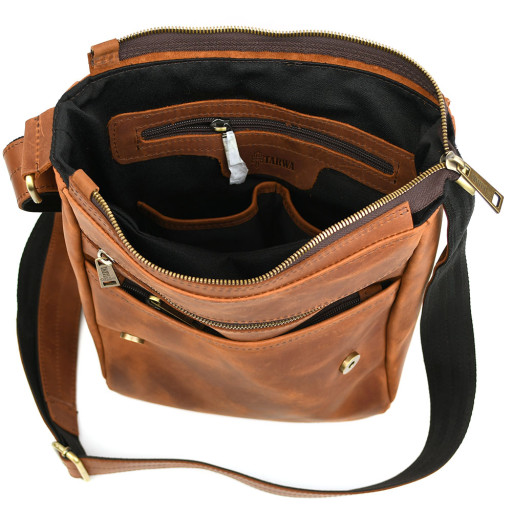 Чоловіча шкіряна сумка А4 через плече RB-1501-3md TARWA crazy horse