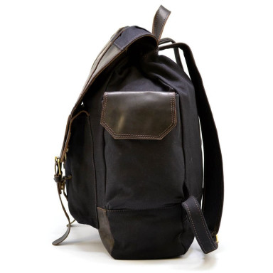 Urban backpack, canvas and leather mix RAc-6680-4lx TARWA