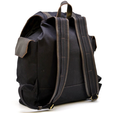 Urban backpack, canvas and leather mix RAc-6680-4lx TARWA