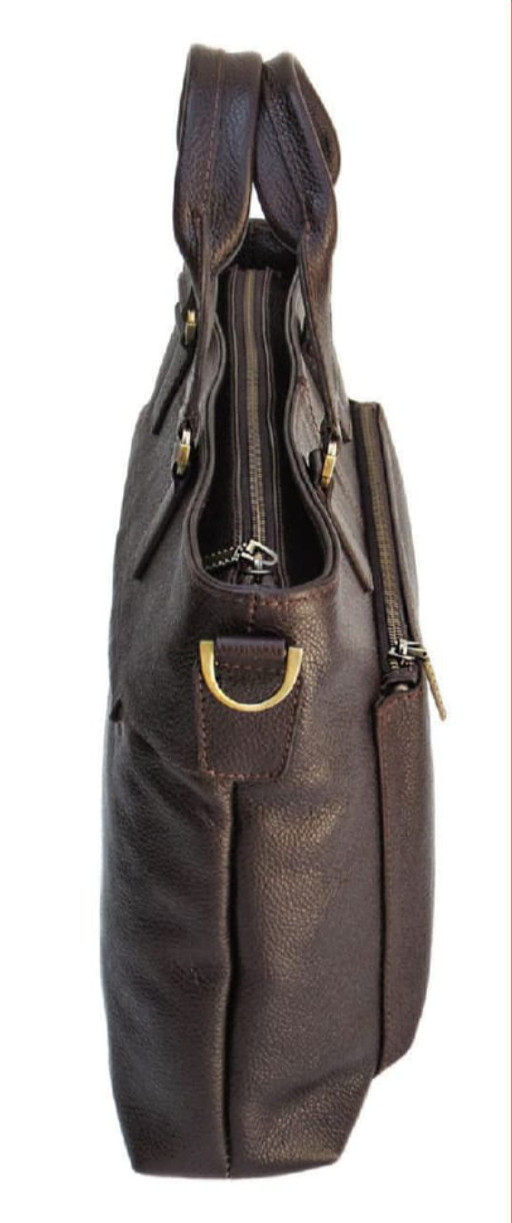 Шкіряна сумка для ноутбука BD38CF зі шкіри флотар, коричнева