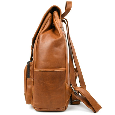 Urban leather backpack HILL BURRY HB4066B red