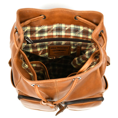 Urban leather backpack HILL BURRY HB4066B red