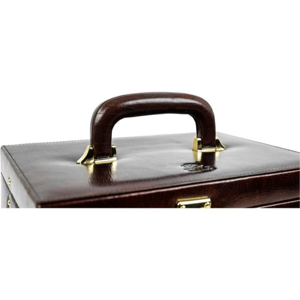 Большая кожаная шкатулка для украшений для женщин - The Portrait of a Lady - Коричневый цвет - Time Resistance 5235501