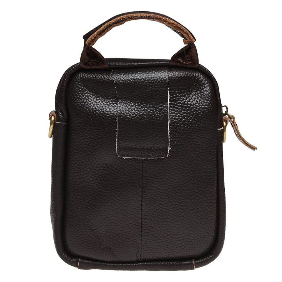 Чоловіча шкіряна сумка через плече Keizer K108-brown