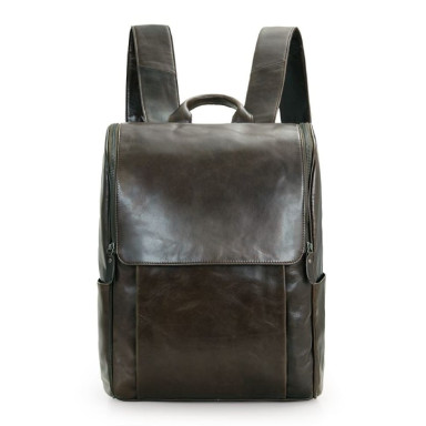 Men's leather backpack for everyday use John McDee 7344J