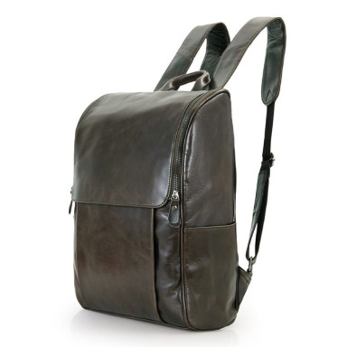 Men's leather backpack for everyday use John McDee 7344J