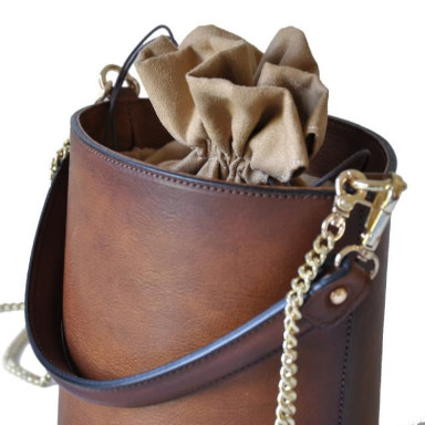 Pratesi BOR335 - Cross Body Bag Secchiello in cow leather Secchiello B355 Orange