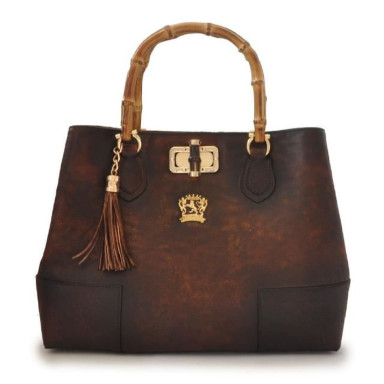 Pratesi BCF291 - Sarteano Shoulder Bag in cowhide leather Bruce Coffee