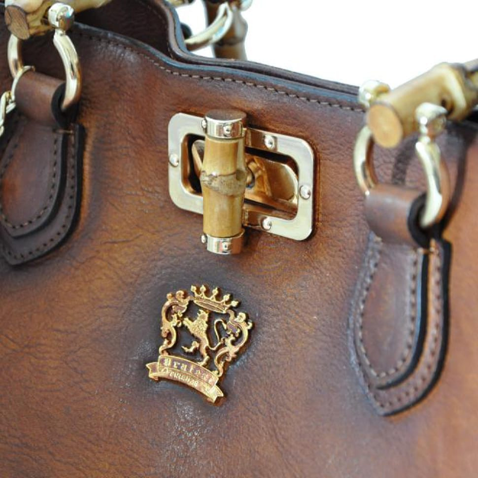 Pratesi BCF291 - Sarteano Shoulder Bag in cowhide leather Bruce Coffee
