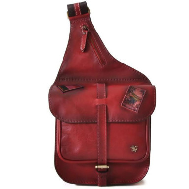 Pratesi BCL135/P - Bisaccia Small Cross Body Bag in cow leather Bruce Cherry