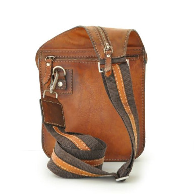 Pratesi BCL135/P - Bisaccia Small Cross Body Bag in cow leather Bruce Cherry
