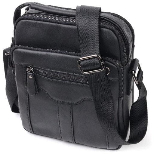 Сумка чоловіча Vintage 20826 шкіряна Чорний