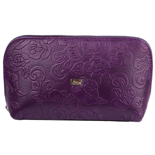 Косметичка шкіра Desisan 1-517 фіолетові квіточки