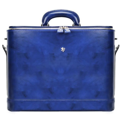 Pratesi RBL116/17 - Raffaello Laptop Bag 17 in cow leather Raffaello Laptop Bag R116/17 Blue